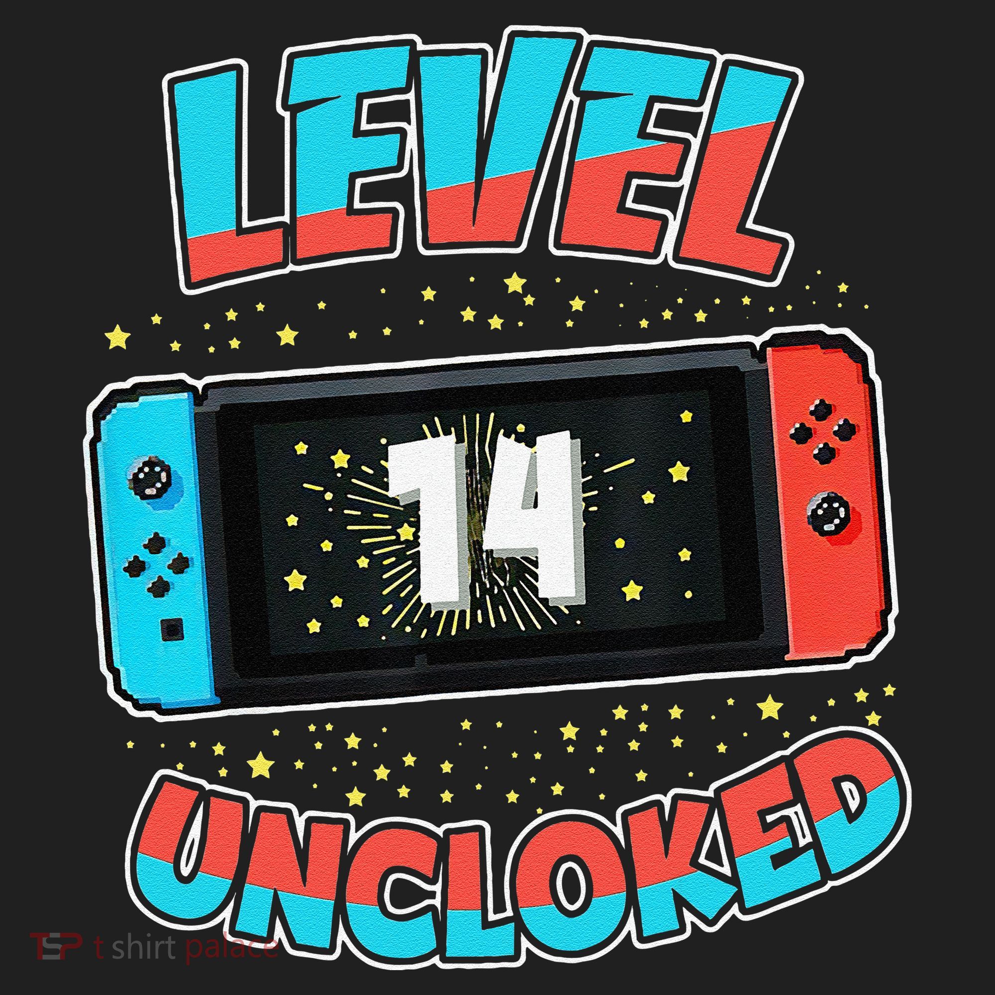 Level 14 Unlocked Gamer 14th Birthday Gift Video Game Lovers Golf Towel