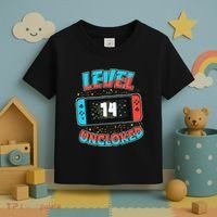 Level 14 Unlocked Gamer 14th Birthday Gift Video Game Lovers Toddler T-Shirt thumb 3