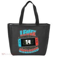 Level 14 Unlocked Gamer 14th Birthday Gift Video Game Lovers Tote Bag thumb 0