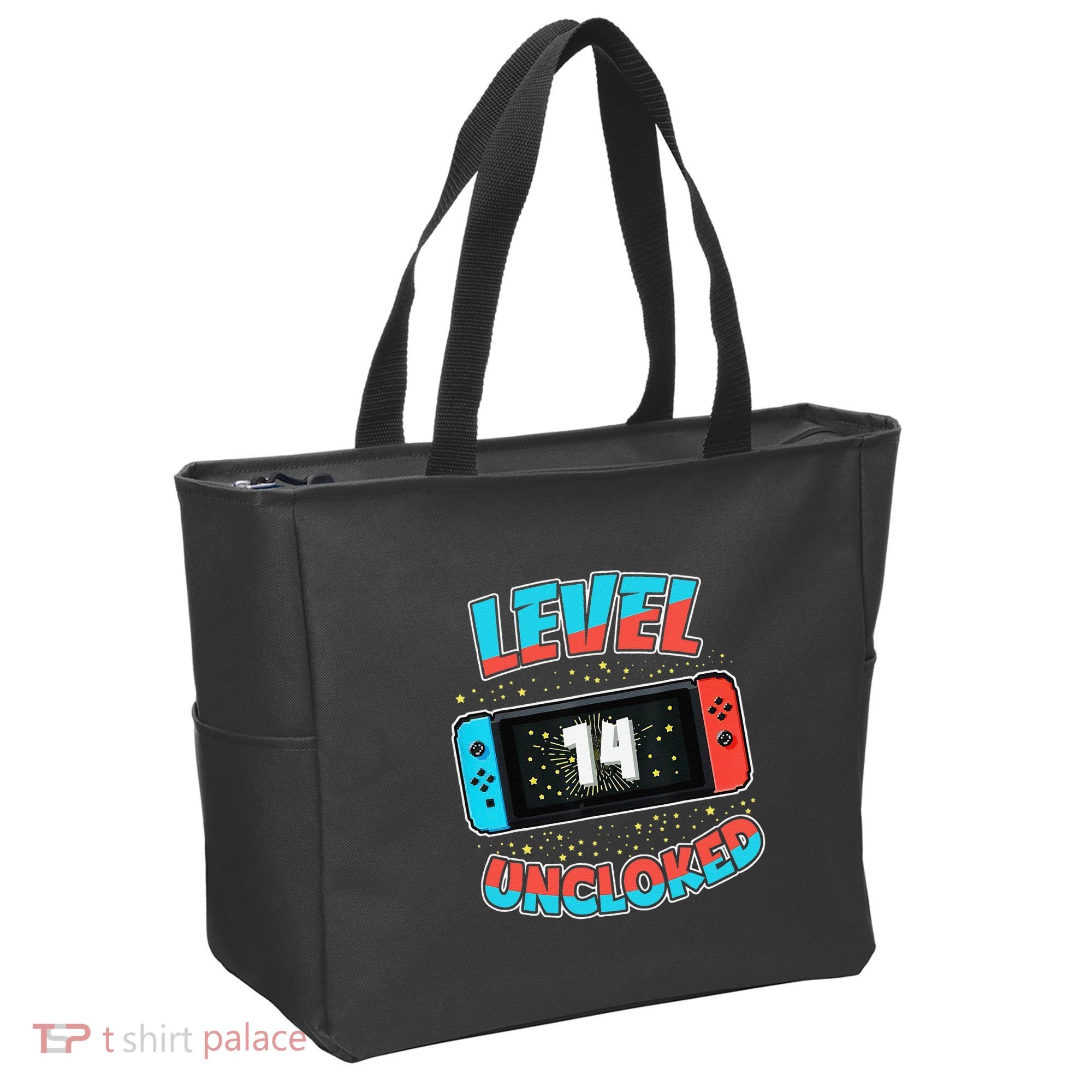 Level 14 Unlocked Gamer 14th Birthday Gift Video Game Lovers Tote Bag