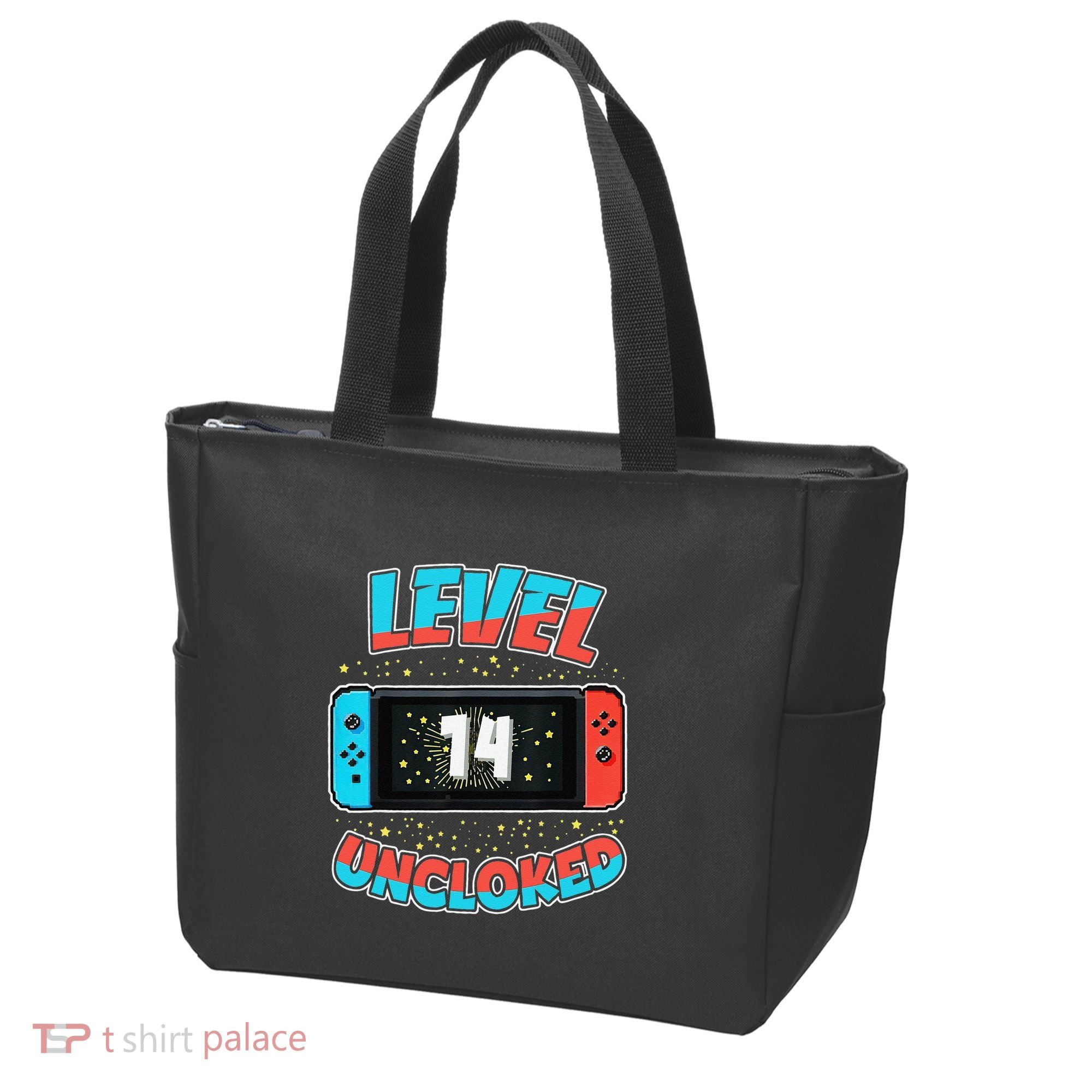Level 14 Unlocked Gamer 14th Birthday Gift Video Game Lovers Tote Bag