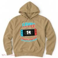 Level 14 Unlocked Gamer 14th Birthday Gift Video Game Lovers Hoodie thumb 0