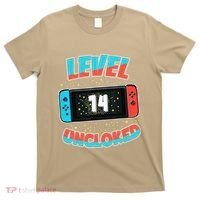 Level 14 Unlocked Gamer 14th Birthday Gift Video Game Lovers T-Shirt thumb 0