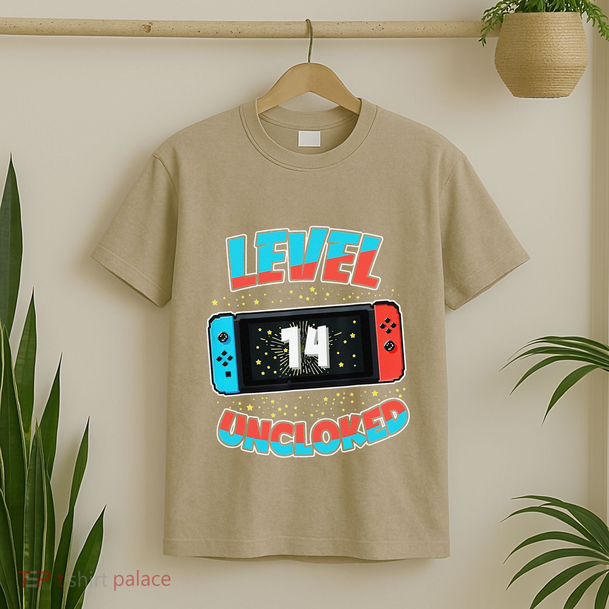 Level 14 Unlocked Gamer 14th Birthday Gift Video Game Lovers T-Shirt