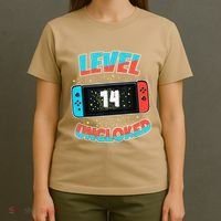 Level 14 Unlocked Gamer 14th Birthday Gift Video Game Lovers T-Shirt thumb 4