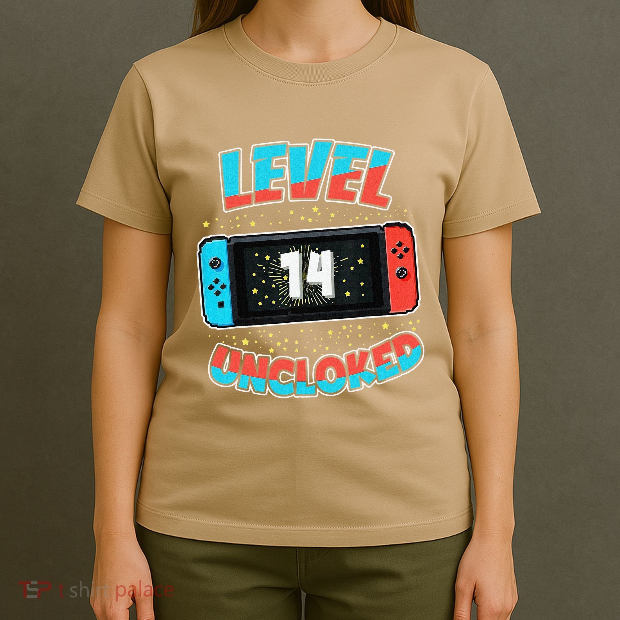 Level 14 Unlocked Gamer 14th Birthday Gift Video Game Lovers T-Shirt
