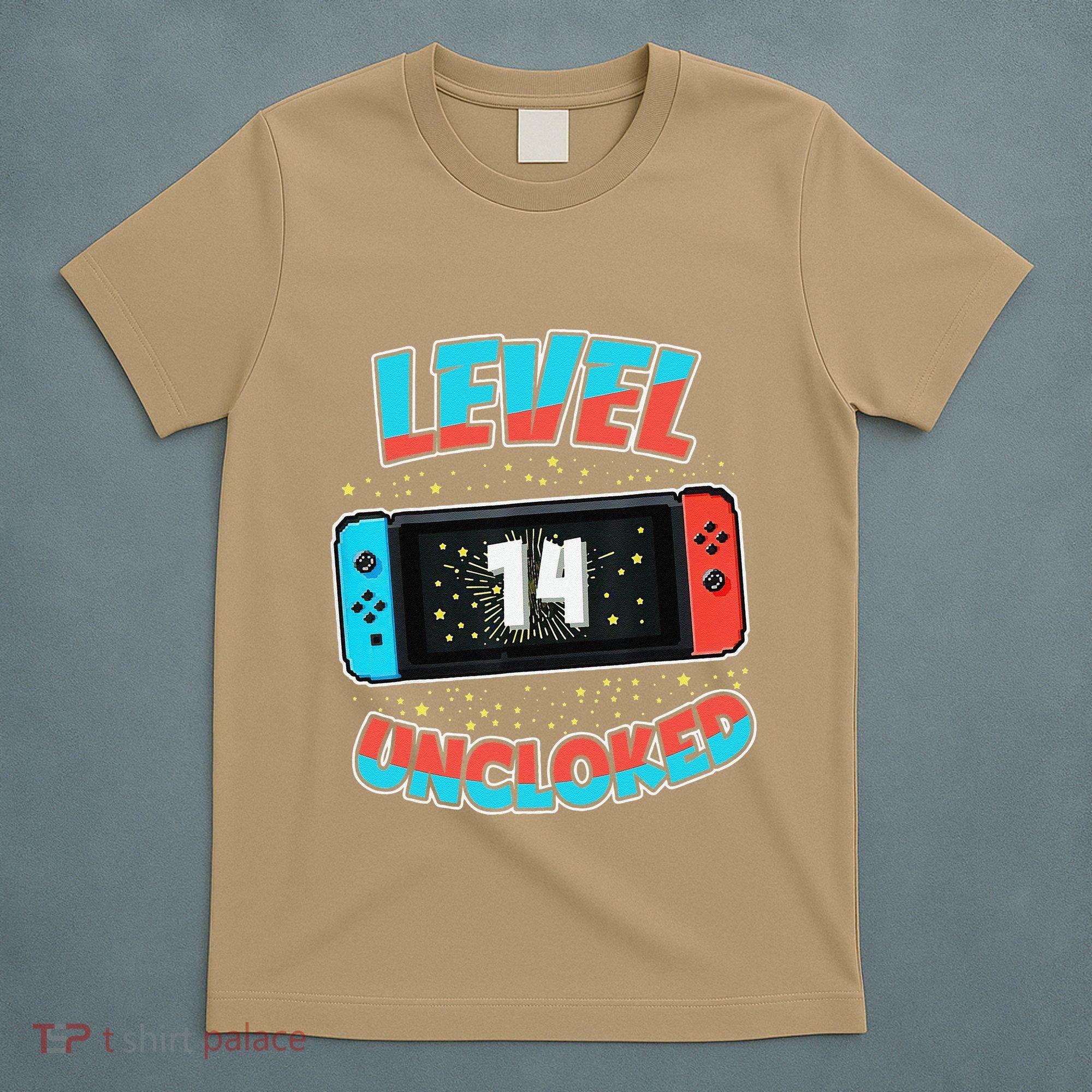 Level 14 Unlocked Gamer 14th Birthday Gift Video Game Lovers T-Shirt