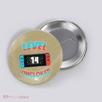 Level 14 Unlocked Gamer 14th Birthday Gift Video Game Lovers Button thumb 0