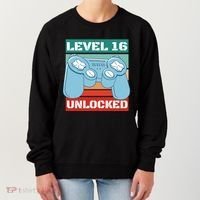Level 16 Unlocked Gaming Retro Women's Sweatshirt thumb 0