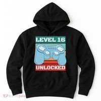 Level 16 Unlocked Gaming Retro Hoodie thumb 0