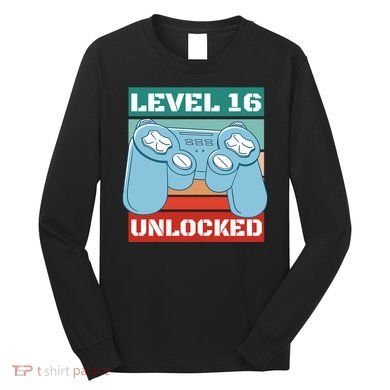 Level 16 Unlocked Gaming Retro Long Sleeve Shirt