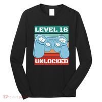 Level 16 Unlocked Gaming Retro Long Sleeve Shirt thumb 0