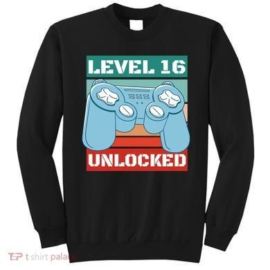 Level 16 Unlocked Gaming Retro Sweatshirt