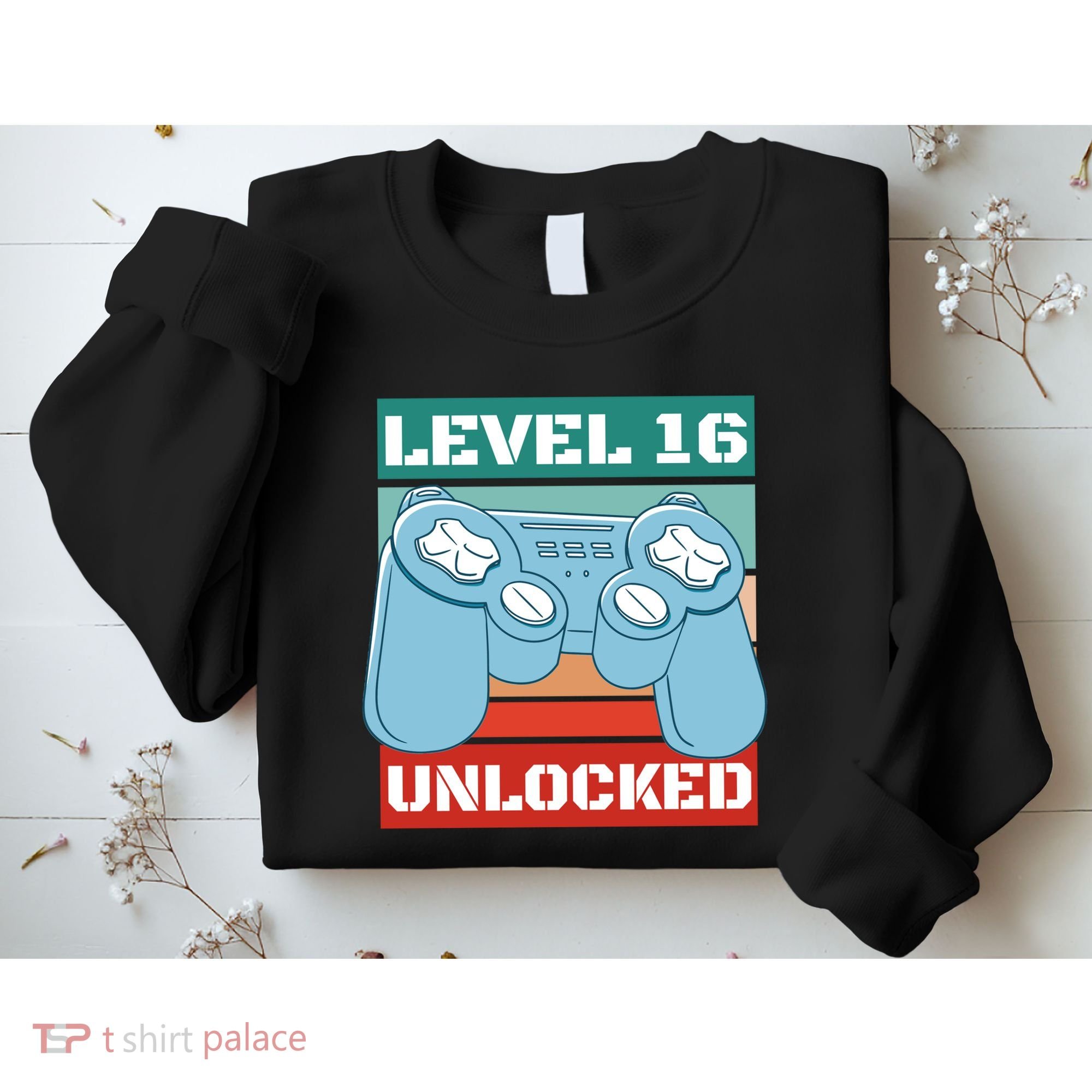 Level 16 Unlocked Gaming Retro Sweatshirt