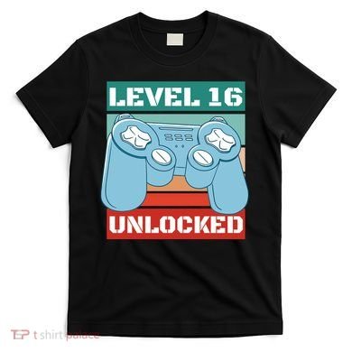 Level 16 Unlocked Gaming Retro T-Shirt