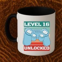 Level 16 Unlocked Gaming Retro Coffee Mug thumb 2