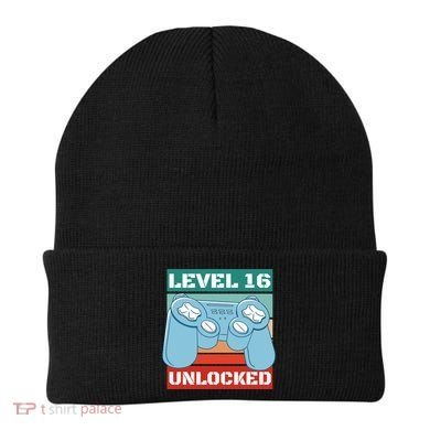 Level 16 Unlocked Gaming Retro Beanie
