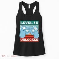 Level 16 Unlocked Gaming Retro Women's Tank Top thumb 0