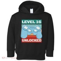 Level 16 Unlocked Gaming Retro Toddler Hoodie thumb 0