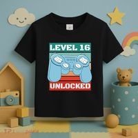 Level 16 Unlocked Gaming Retro Toddler T-Shirt thumb 3