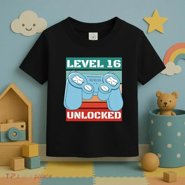 Level 16 Unlocked Gaming Retro Toddler T-Shirt