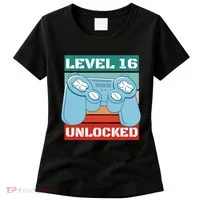 Level 16 Unlocked Gaming Retro Women's T-Shirt thumb 0