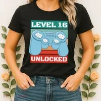 Level 16 Unlocked Gaming Retro Women's T-Shirt thumb 2