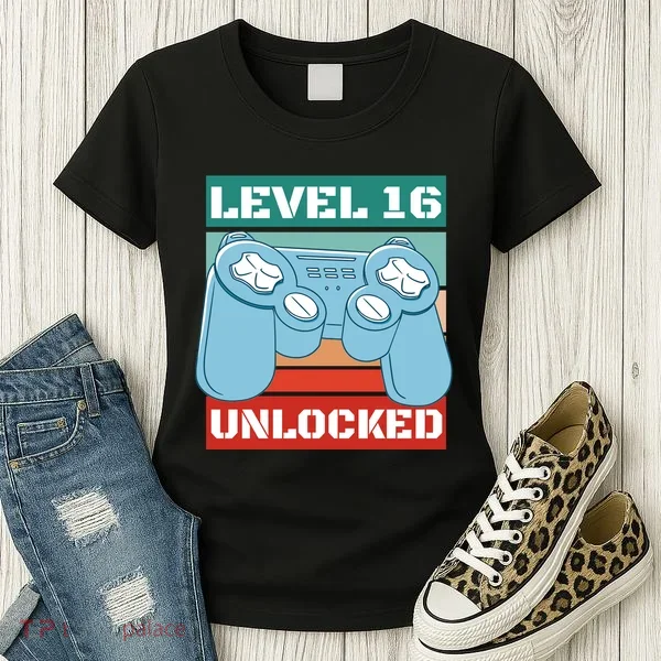 Level 16 Unlocked Gaming Retro Women's T-Shirt