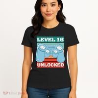 Level 16 Unlocked Gaming Retro Women's T-Shirt thumb 4