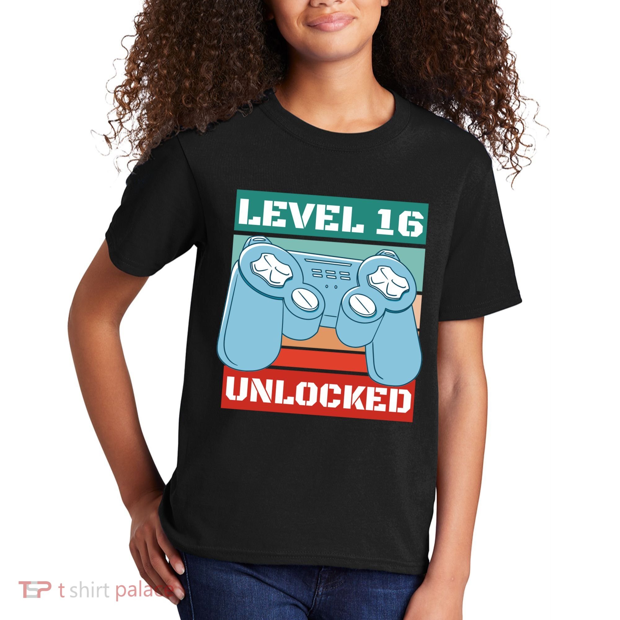 Level 16 Unlocked Gaming Retro Kids T-Shirt