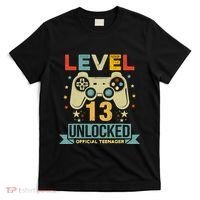Level 13 Unlocked Teenager 13th Birthday Gamer Gift T-Shirt thumb 0