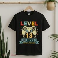 Level 13 Unlocked Teenager 13th Birthday Gamer Gift T-Shirt thumb 2