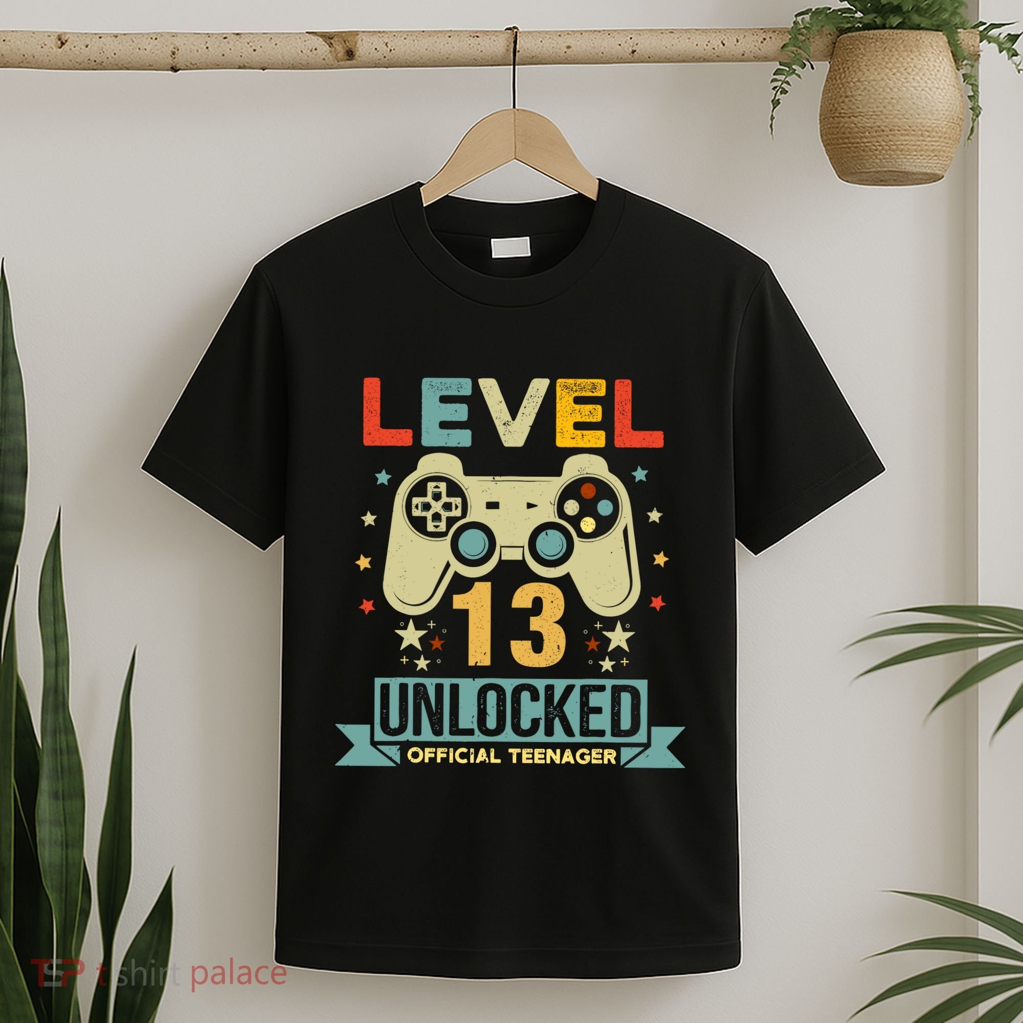 Level 13 Unlocked Teenager 13th Birthday Gamer Gift T-Shirt