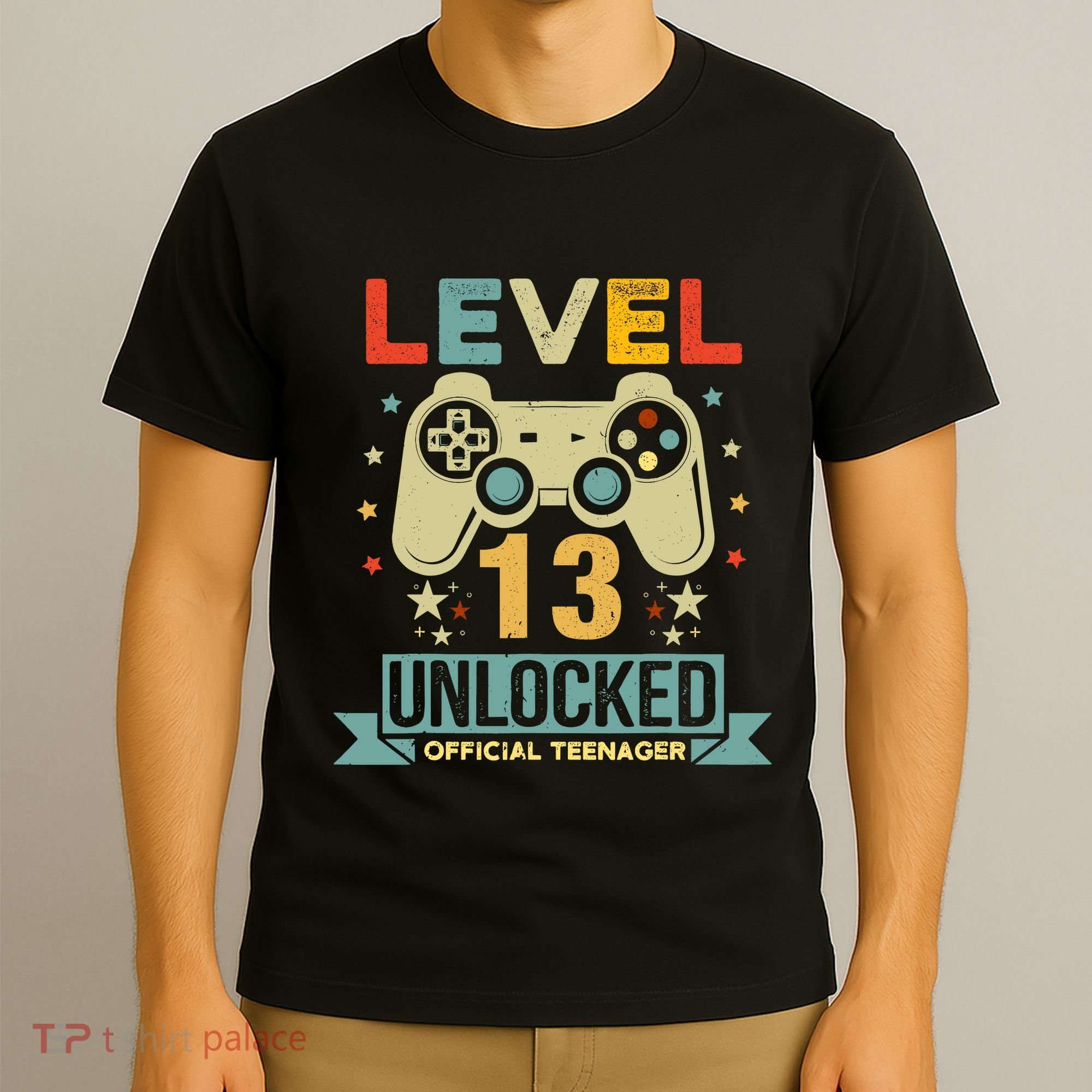 Level 13 Unlocked Teenager 13th Birthday Gamer Gift T-Shirt