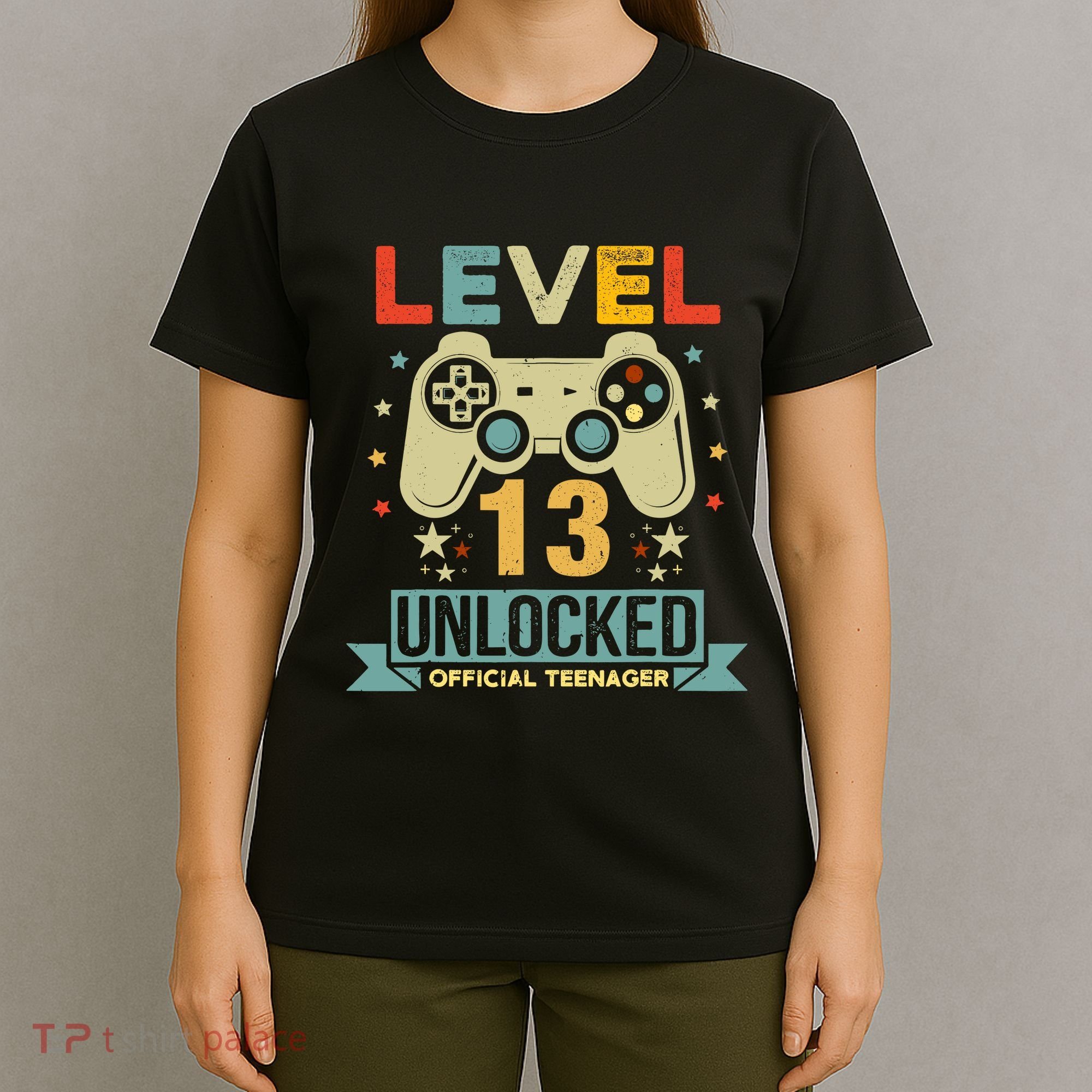 Level 13 Unlocked Teenager 13th Birthday Gamer Gift T-Shirt