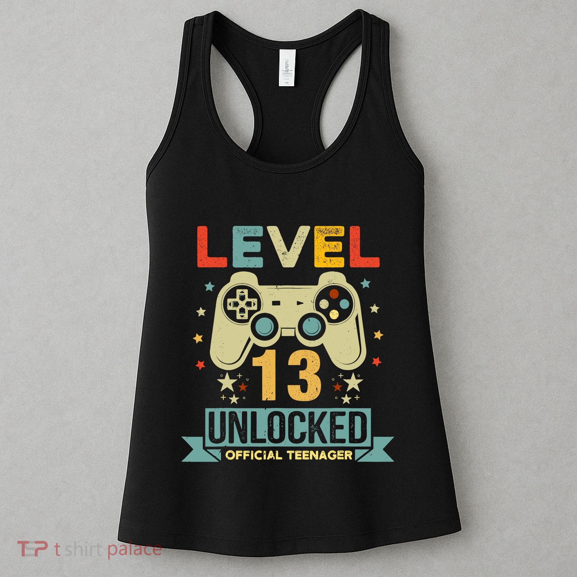 Level 13 Unlocked Teenager 13th Birthday Gamer Gift Women's Tank Top