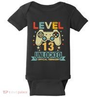 Level 13 Unlocked Teenager 13th Birthday Gamer Gift Baby Bodysuit thumb 0