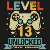 Level 13 Unlocked Teenager 13th Birthday Gamer Gift Baby Bodysuit thumb 2