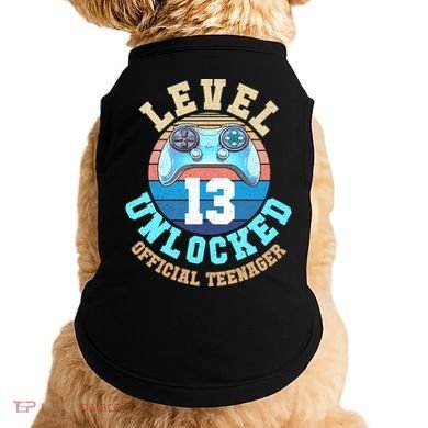 Level 13 Unlocked Video Game 13th Birthday Doggie Tank