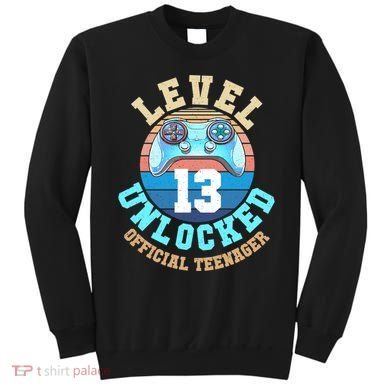 Level 13 Unlocked Video Game 13th Birthday Sweatshirt