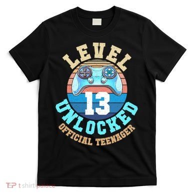 Level 13 Unlocked Video Game 13th Birthday T-Shirt