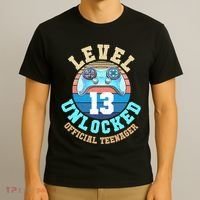 Level 13 Unlocked Video Game 13th Birthday T-Shirt thumb 3
