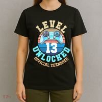 Level 13 Unlocked Video Game 13th Birthday T-Shirt thumb 4