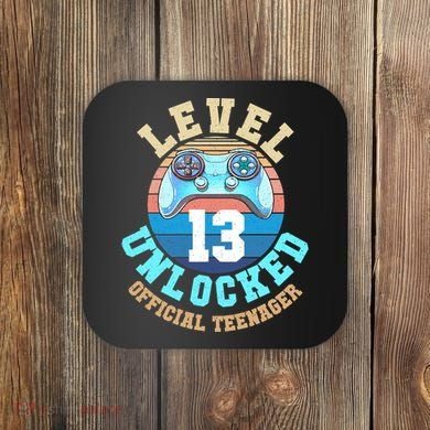 Level 13 Unlocked Video Game 13th Birthday Coaster