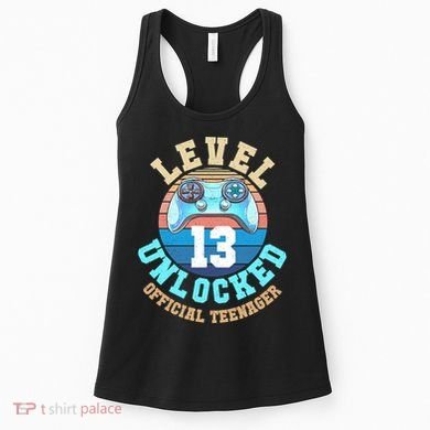 Level 13 Unlocked Video Game 13th Birthday Women's Tank Top