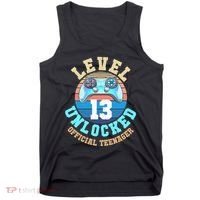 Level 13 Unlocked Video Game 13th Birthday Tank Top thumb 0