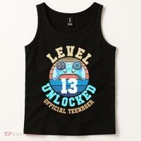 Level 13 Unlocked Video Game 13th Birthday Tank Top thumb 2