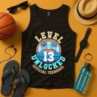 Level 13 Unlocked Video Game 13th Birthday Tank Top thumb 4