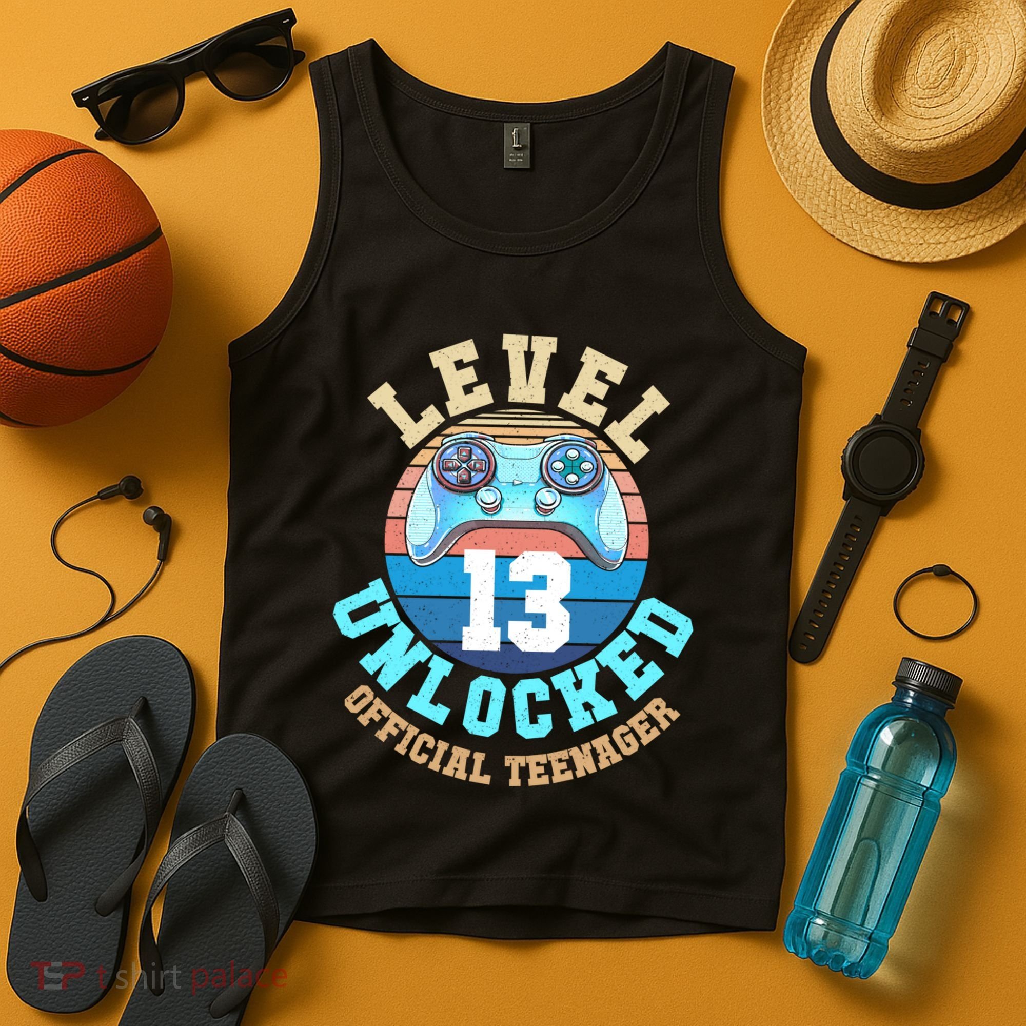 Level 13 Unlocked Video Game 13th Birthday Tank Top