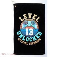 Level 13 Unlocked Video Game 13th Birthday Golf Towel thumb 0